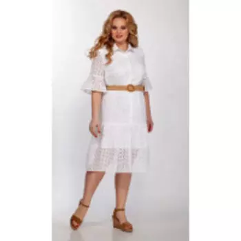 Платье Теллура-Л-1575 В цвете: Белый; Размеры: 52,54