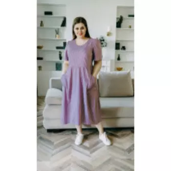 Платье Temper-М343 В цвете: Разноцветный; Размеры: 56,58,60