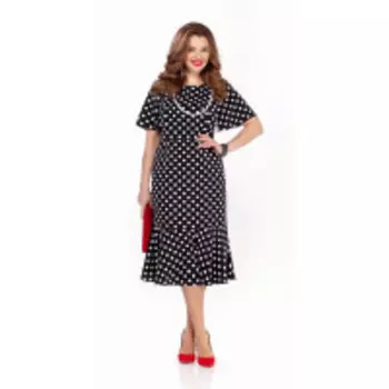 Платье TEZA-1240 В цвете: Черный; Размеры: 56,58,60,50,52,54