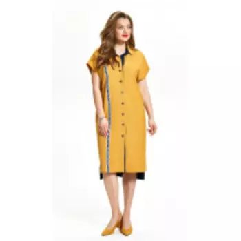 Платье TEZA-1344/1 В цвете: Желтый; Размеры: 56,58,60,50,52,46,48,54