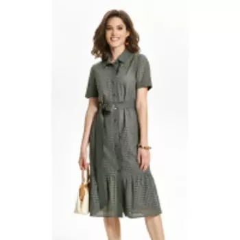 Платье TEZA-1351 В цвете: Зеленый; Размеры: 50,52,46,48,44,42