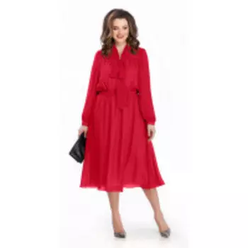 Платье TEZA-144/4 В цвете: Красный; Размеры: 56,58,50,52,48,54