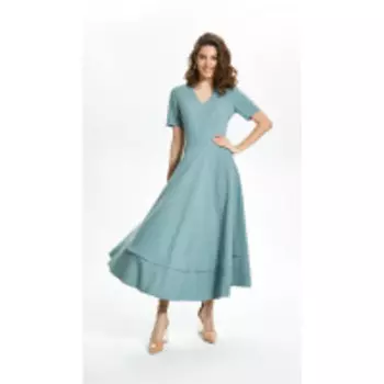 Платье TEZA-1476 В цвете: Зеленый; Размеры: 50,52,46,48,44,42