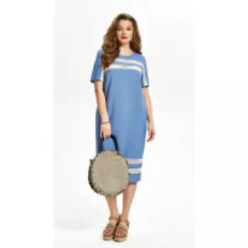 Платье TEZA-1488 В цвете: Синий; Размеры: 56,58,60,62,64,50,52,48,54