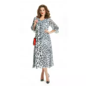 Платье TEZA-1550 В цвете: Разноцветный; Размеры: 56,58,60,62,64,50,52,48,54