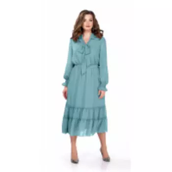 Платье TEZA-157/6 В цвете: Зеленый; Размеры: 56,50,52,48,54