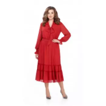 Платье TEZA-157 В цвете: Красный; Размеры: 56,50,52,48,54