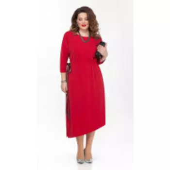 Платье TEZA-1840 В цвете: Красный; Размеры: 56,58,60,62,64,50,52,48,54