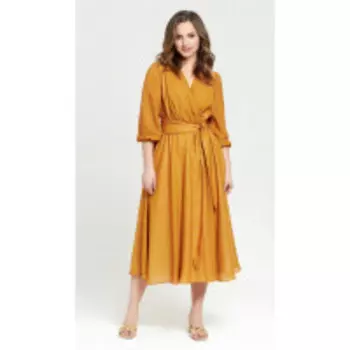 Платье TEZA-2356/2 В цвете: Желтый; Размеры: 56,58,50,52,46,48,54,44,42