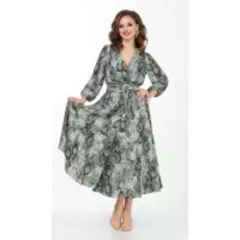 Платье TEZA-2356 В цвете: Зеленый; Размеры: 56,58,50,52,46,48,54,44,42