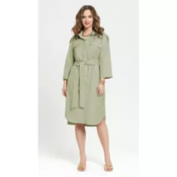 Платье TEZA-2380 В цвете: Зеленый; Размеры: 56,58,60,50,52,46,48,54,44