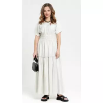 Платье TEZA-2384 В цвете: Бежевый; Размеры: 56,58,50,52,46,48,54,44,42