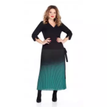 Платье TEZA-256 В цвете: Черный, Разноцветный; Размеры: 56,50,52,46,48,54