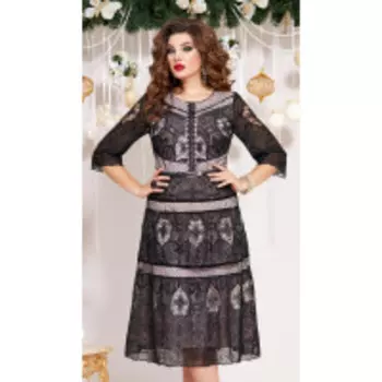 Платье Vittoria Queen-13233 В цвете: Черный; Размеры: 56,50,52,46,48,54