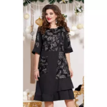 Платье Vittoria Queen-13353 В цвете: Черный; Размеры: 56,58,60,62,52,54