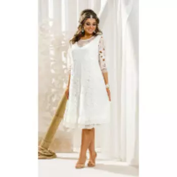 Платье Vittoria Queen-14013 В цвете: Белый; Размеры: 56,58,60,62,50,52,46,48,54