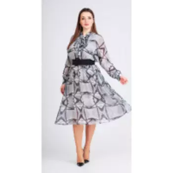 Платье Ксения стиль-1742 В цвете: Серый; Размеры: 46,48,44