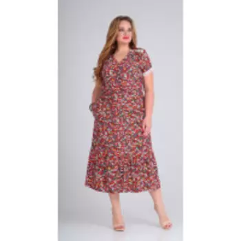 Платье Ксения стиль-1785/1 В цвете: Красный; Размеры: 50,52