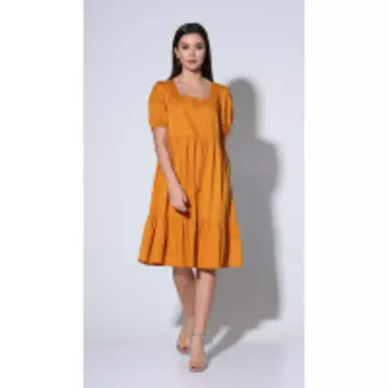 Платье Ксения стиль-1892/1 В цвете: Желтый; Размеры: 46,48,44