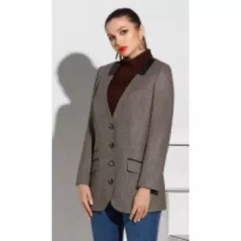Жакет Lissana-4062-1 В цвете: Бежевый, Коричневый; Размеры: 56,52,54