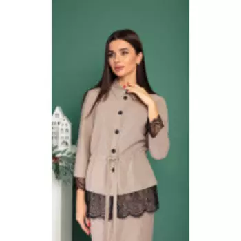 Жакет Sandyna-13874/2 В цвете: Бежевый; Размеры: 56,50,52,46,48,54