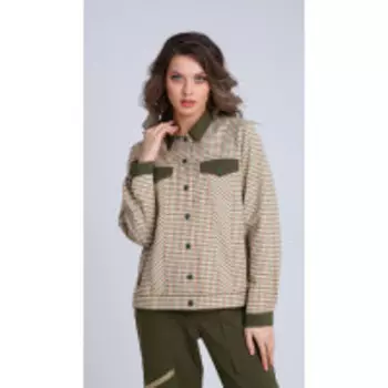 Жакет Sandyna-13943 В цвете: Бежевый, Разноцветный; Размеры: 50,52,46,48,44