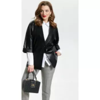 Жакет TEZA-1811 В цвете: Черный; Размеры: 56,58,60,62,64,50,52,48,54