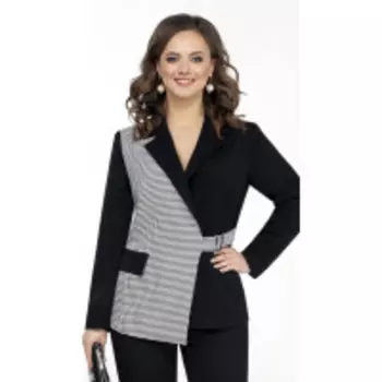 Жакет TEZA-2046 В цвете: Черный, Разноцветный; Размеры: 56,58,60,50,52,46,48,54,44