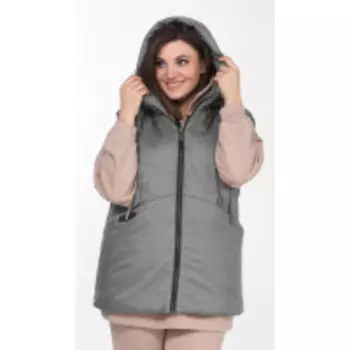 Жилет Lady Secret-047/1 В цвете: Серый; Размеры: 56,58,54