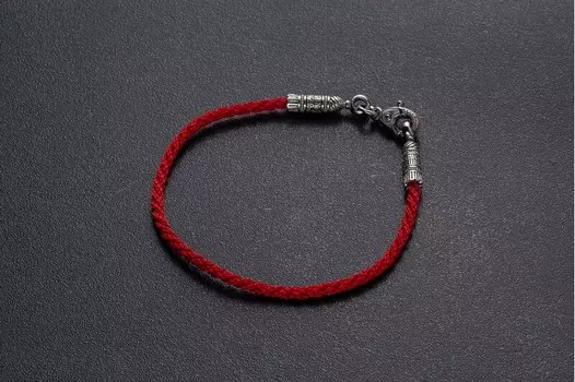 Браслет текстильный. 2 мм