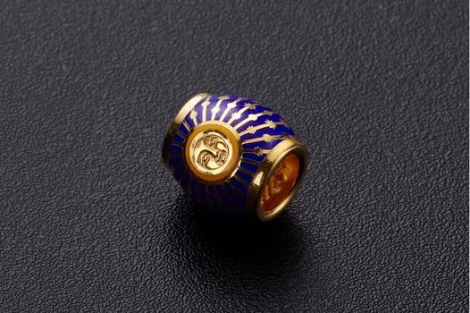 Бусина «Солнце» с фиолетовой эмалью