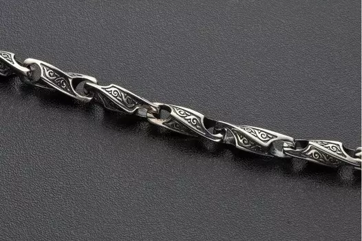 Цепь литая с орнаментом