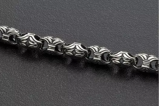 Цепь литая с орнаментом 4 мм