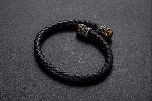 Кожанный браслет "Виноградная лоза"