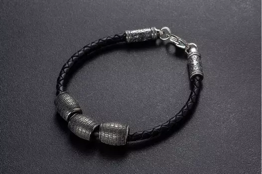 Кожаный браслет "Молитва Оптинских Старцев"