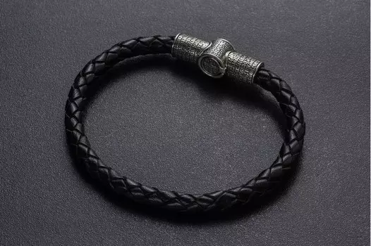 Кожаный браслет «Молитва Животворящему кресту»