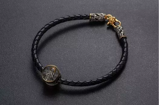 Кожаный браслет "Виноградная лоза"