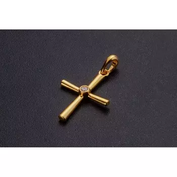 Крест нательный с фианитом