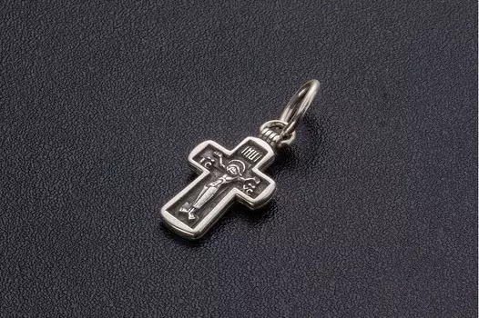 Крест нательный с Распятием, «Да воскреснет Бог»