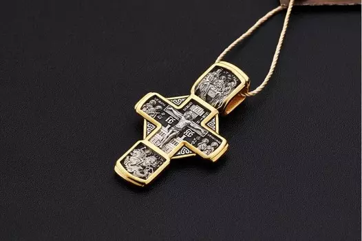 Крест «Распятие Христово с предстоящими. Святая Троица»