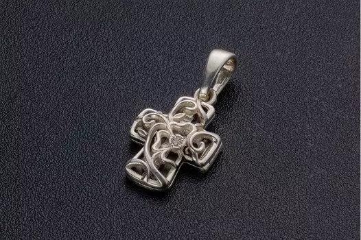 Крест складень с лозой нательный