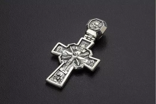 Нательный крест с Предстоящими и Андреем Первозванным