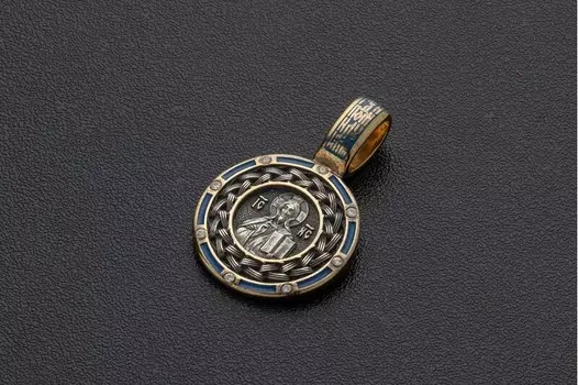 Образок "Господь Вседержитель" синий