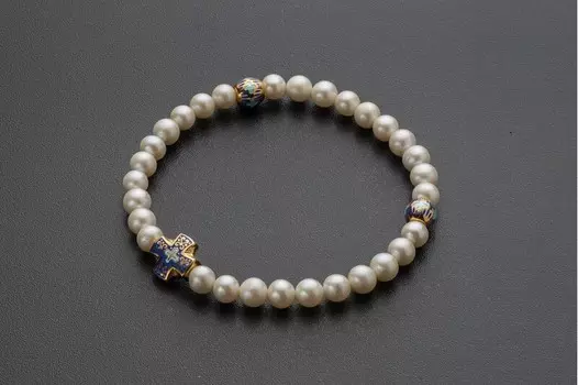 Православные чётки из перламутра с эмалью