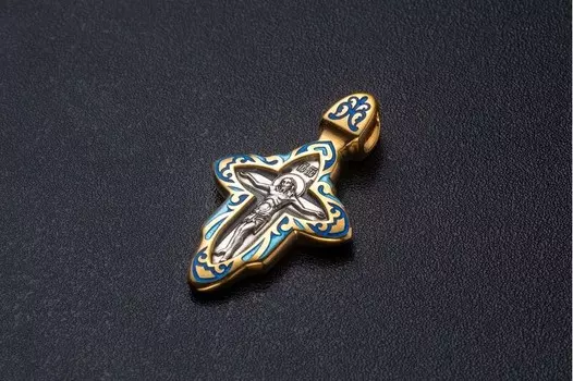 Распятие. Св. блж. Ксения Петербургская Крест нательный