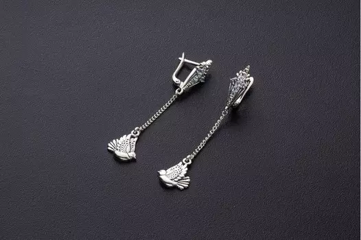 Серьги Райские птицы