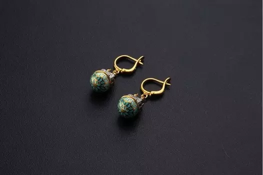 Серьги "Собор Успения Троице-Сергиевой Лавры"