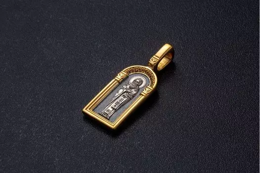 Святой преподобный Сергий Радонежский. Ангел Хранитель. Образок.