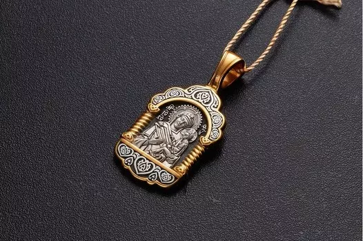 Тихвинская икона Божией матери. Образок