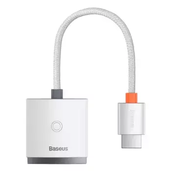 Адаптер Baseus Lite Series Portable 1080Р HD HDMI TO VGA + 3,5MM AUX (WKQX010102) (белый)
